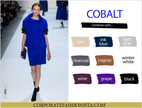 Color Coordinate Your Fall Wardrobe Like A Pro | CF's Color Compatibility Charts - Cobalt | CorporateFashionista.com